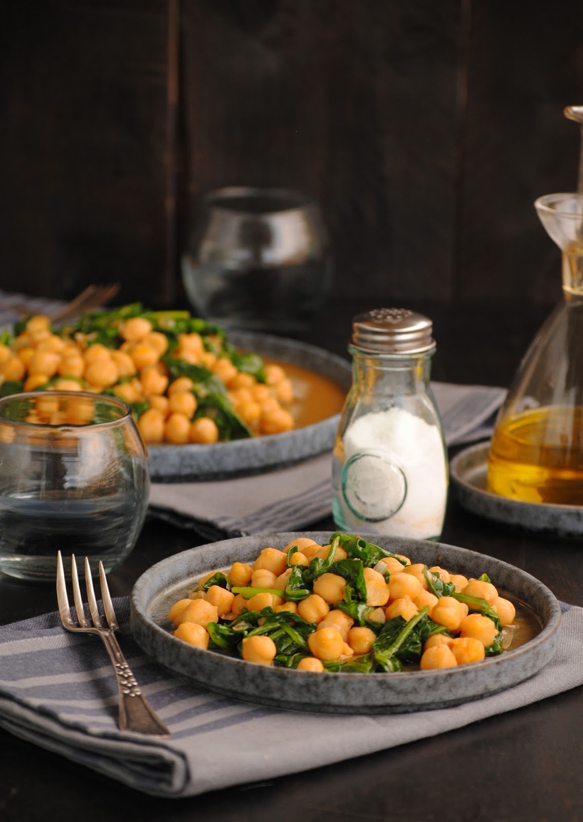 Garbanzos al pimentón con espinacas Cocinando con Neus