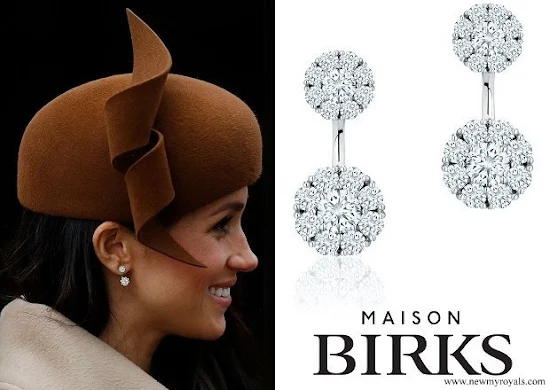 Meghan Markle Birks Snowflake Large Round Jacket Earrings