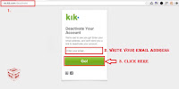 how to delete or deactivate kik account