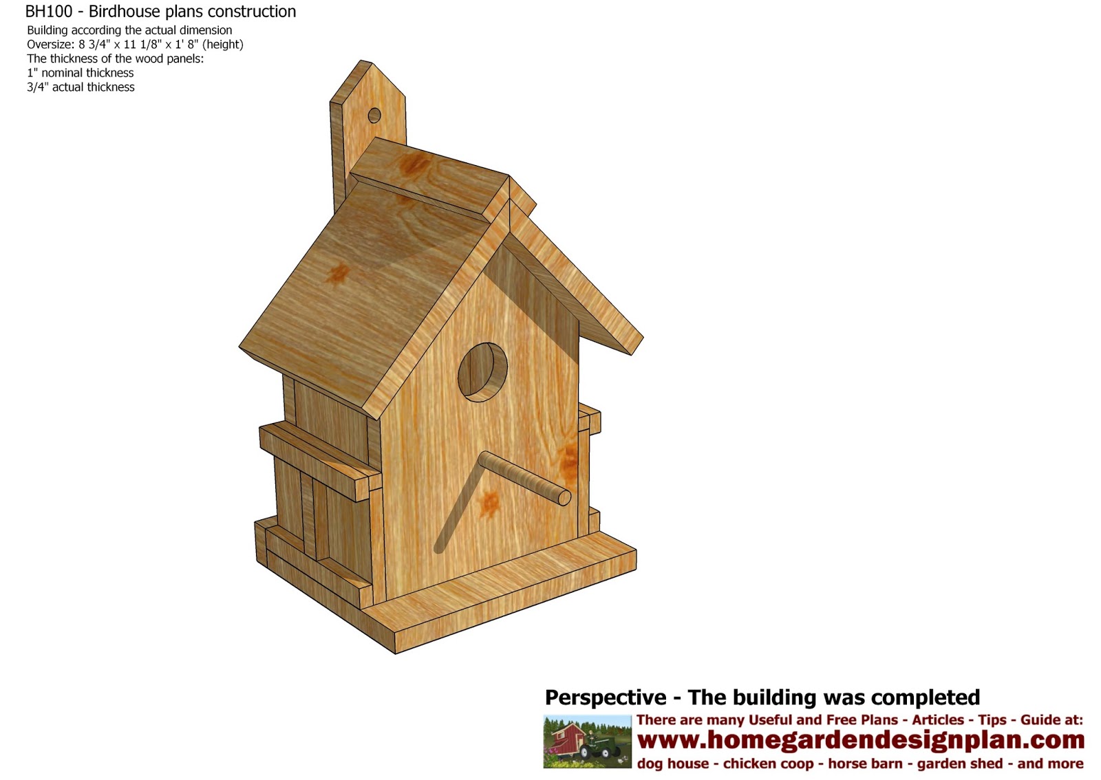 Bird House Plans Construction - Bird House Design - How To Build A 