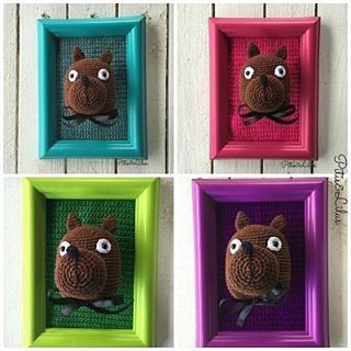 CUADROS DE PERSONAJES DE CUENTO EN AMIGURUMI LOBO CUADROS DE PERSONAJES DE CUENTO EN AMIGURUMI LOBO