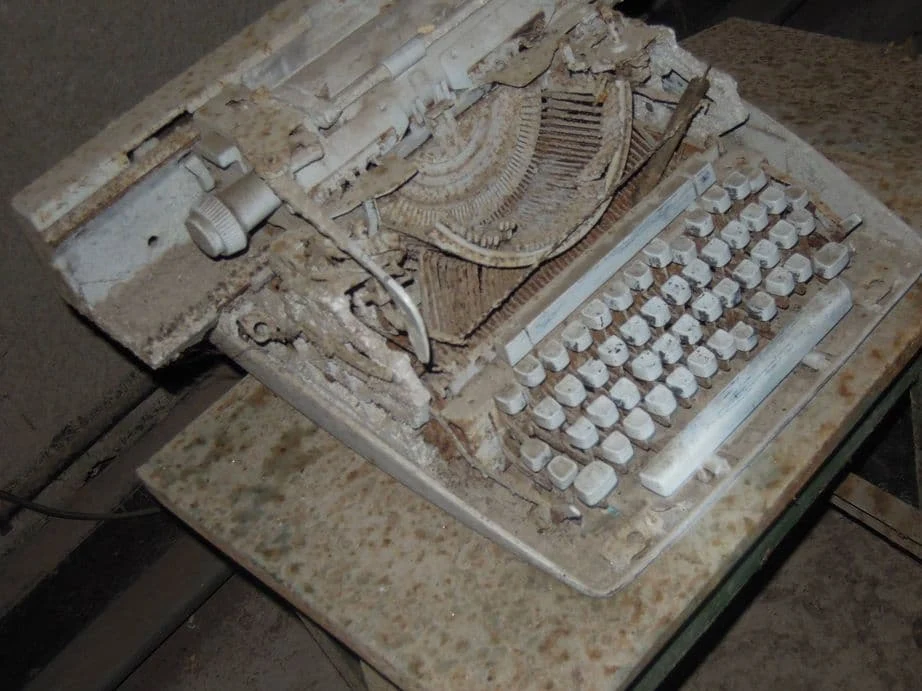An old typewriter inside Malinta Tunnel at Corregidor Island