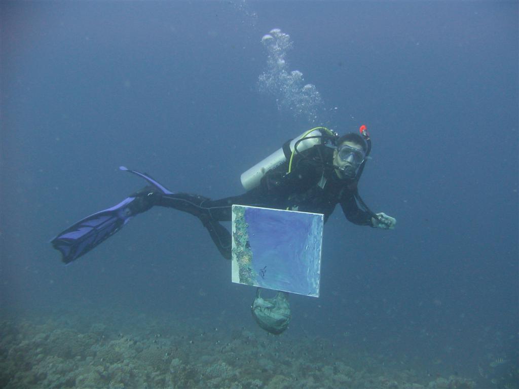 물속에서 그림 그리는 수중 화가 ALEXANDER BELOZOR | 인스티즈