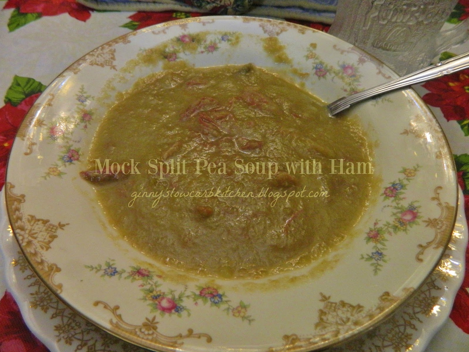 Ginny's Low Carb Kitchen MOCK SPLIT PEA SOUP WITH HAM