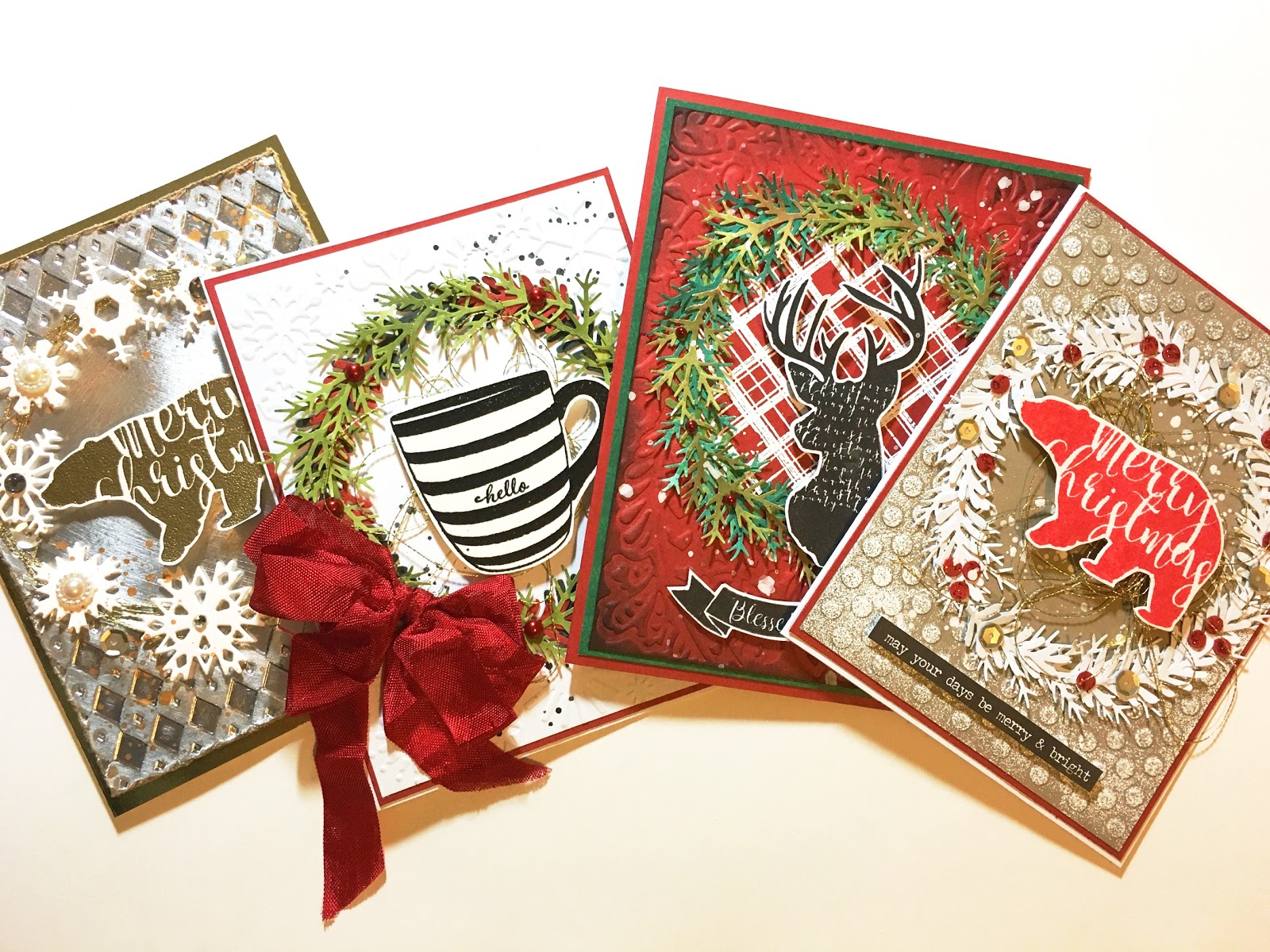 SewPaperPaint DIY Embossing Diffuser Coffee Wreath Card