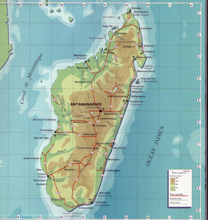 Carte de Madagascar