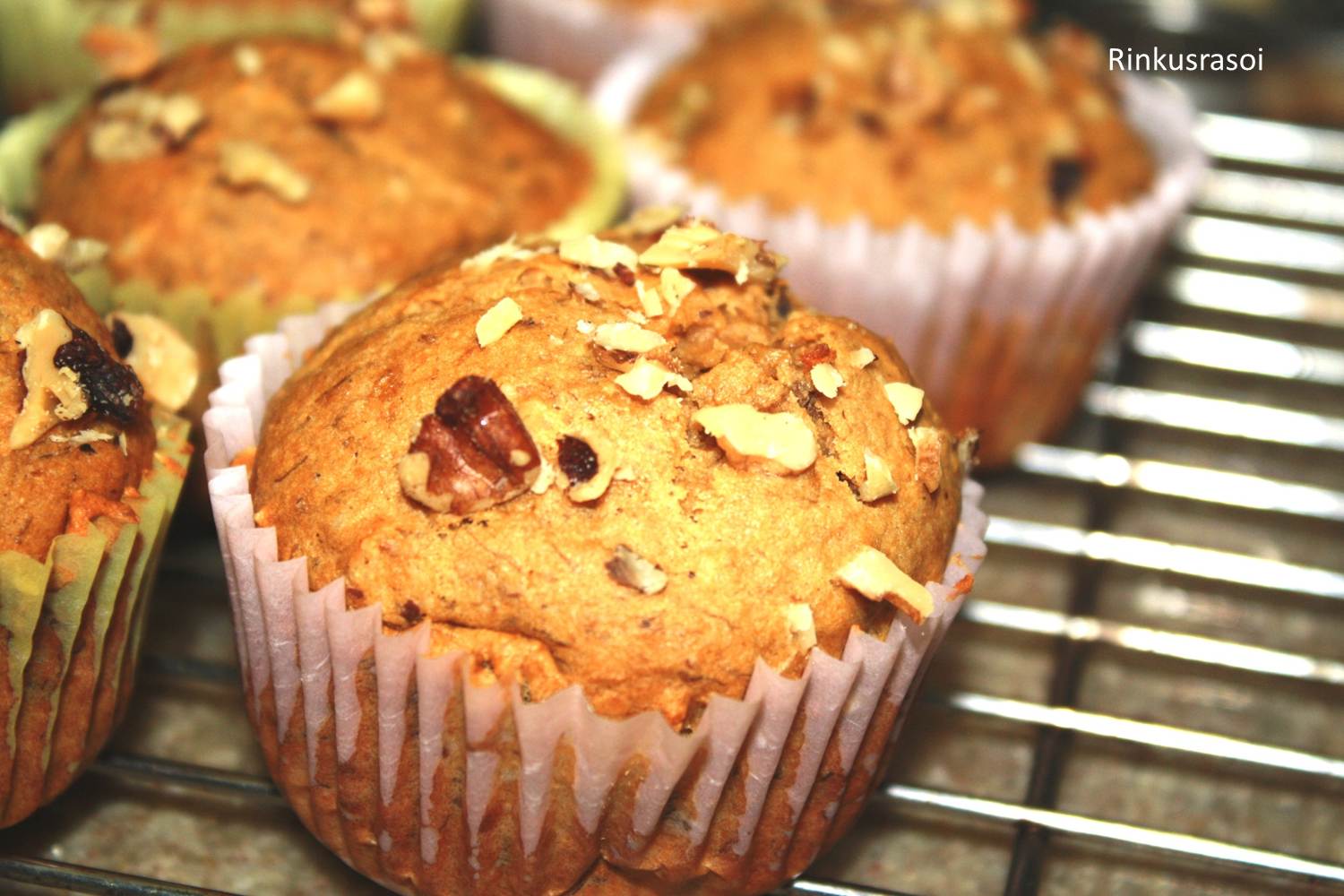 Rinkusrasoi Whole wheat banana walnut muffin