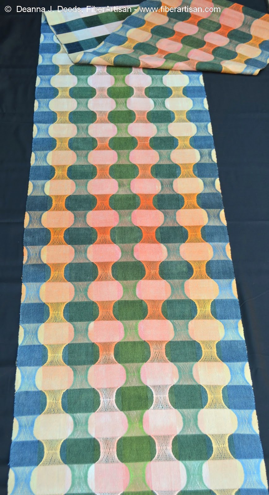 A FiberArtisan's Weaving Path Updraft, Downdraft at Convergence 2014