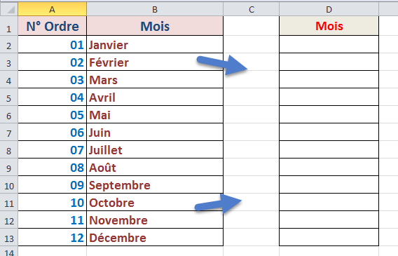 Copier-coller vers un nouveau tableau