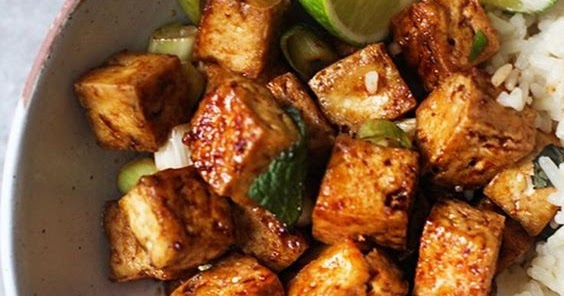 Sweet & Spicy Tofu - vegan recipe meal prep