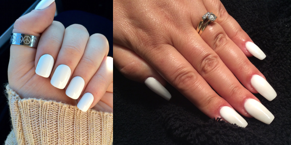 White Square Nails