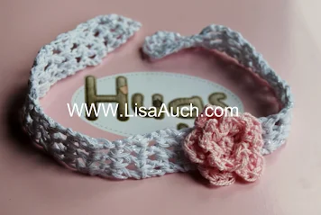 free crochet baby headband pattern with crochet flower