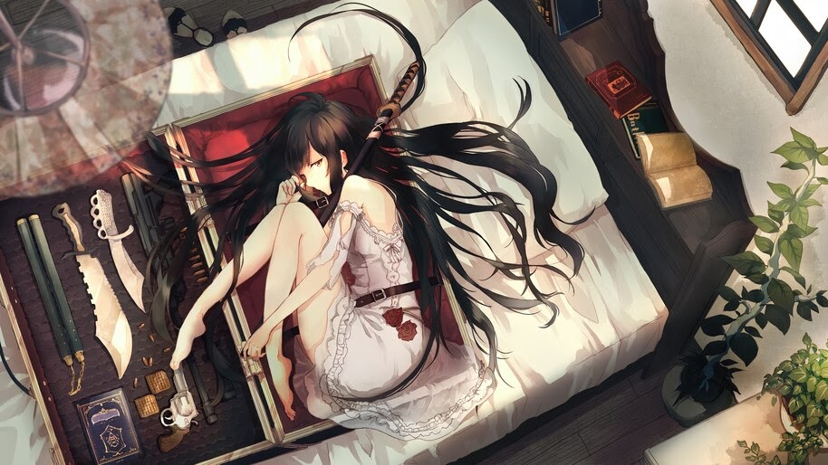 Anime, Girl, Katana, 4K, #4.2380