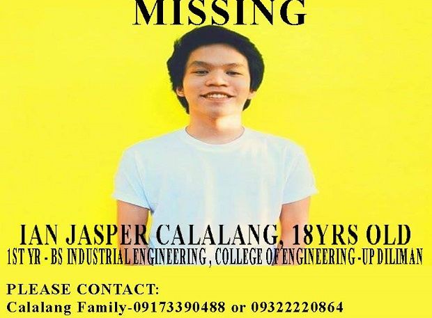 After 21 Days of Disappearance UP Student Ian Jasper Calalang Returns