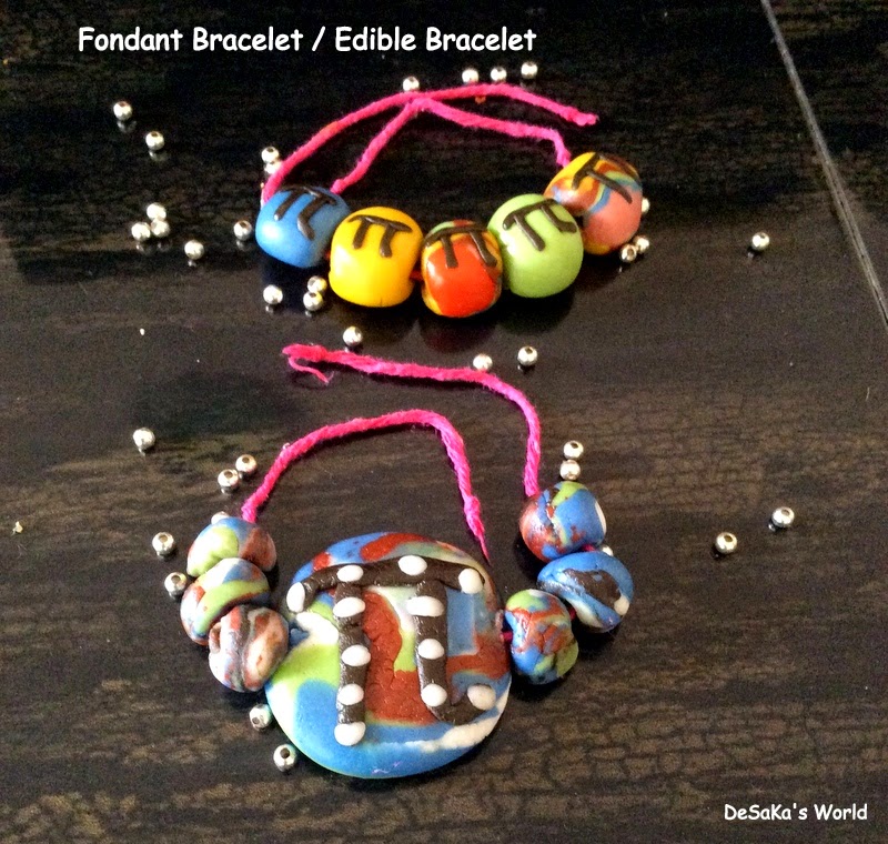 DeSaKa's World Edible Bracelet / Candy Jewellery / Fondant Bracelet / Pi Day