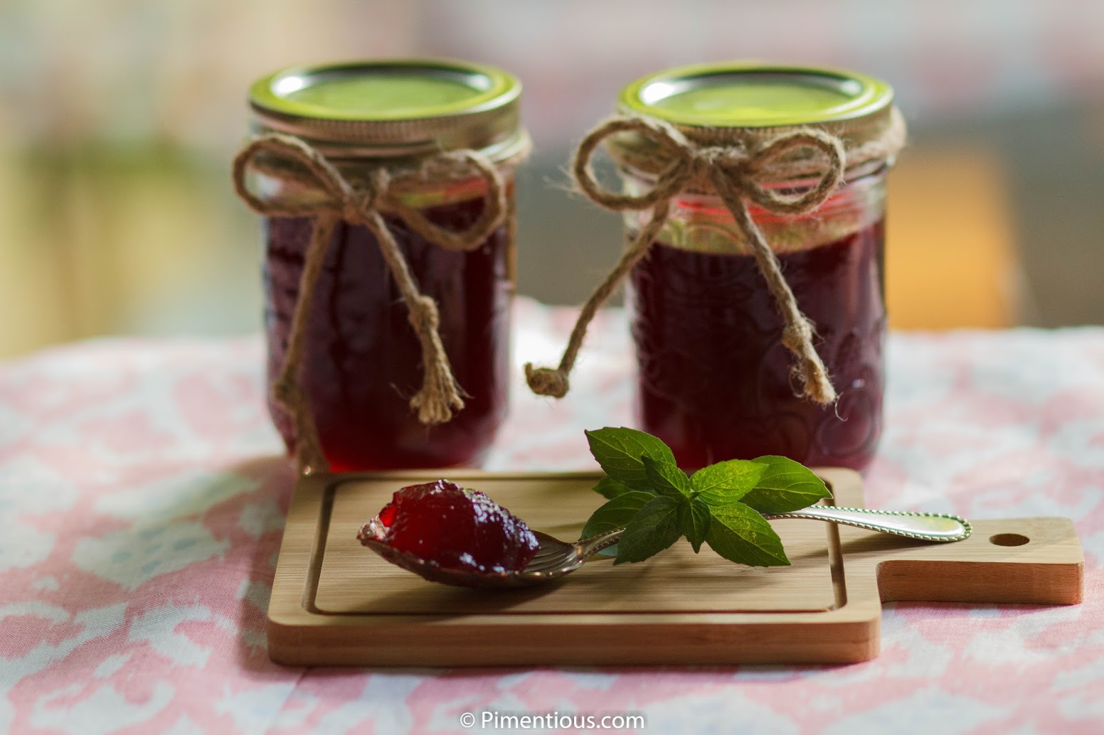 Selai Rasberi Kemangi (Homemade Raspberry and Thai Basil Jam) Pimentious