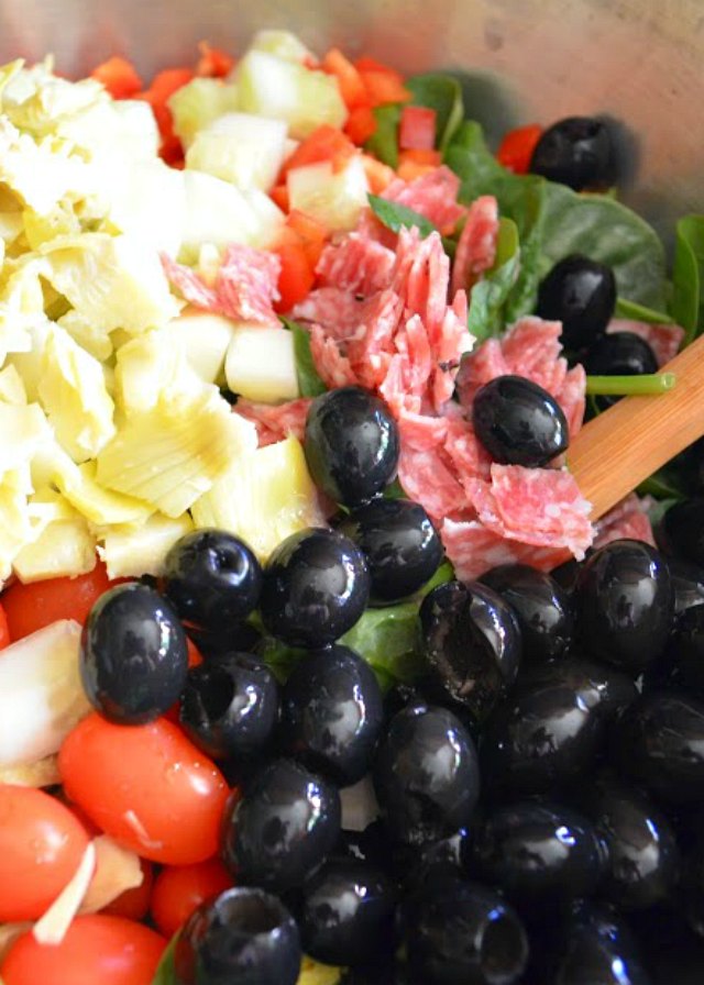 Italian Antipasto Pasta Salad With Basil Vinaigrette Serena Bakes