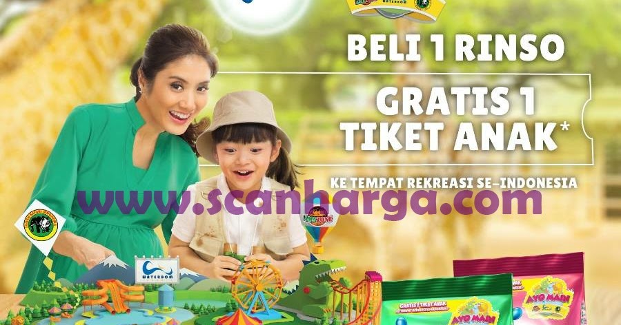 Promo GIANT | Promo Beli 1 Rinso Gratis 1 Tiket Anak