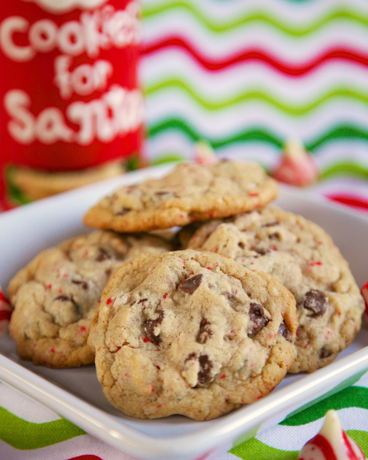 Candy Cane Kiss Chocolate Chip Cookies Plain Chicken