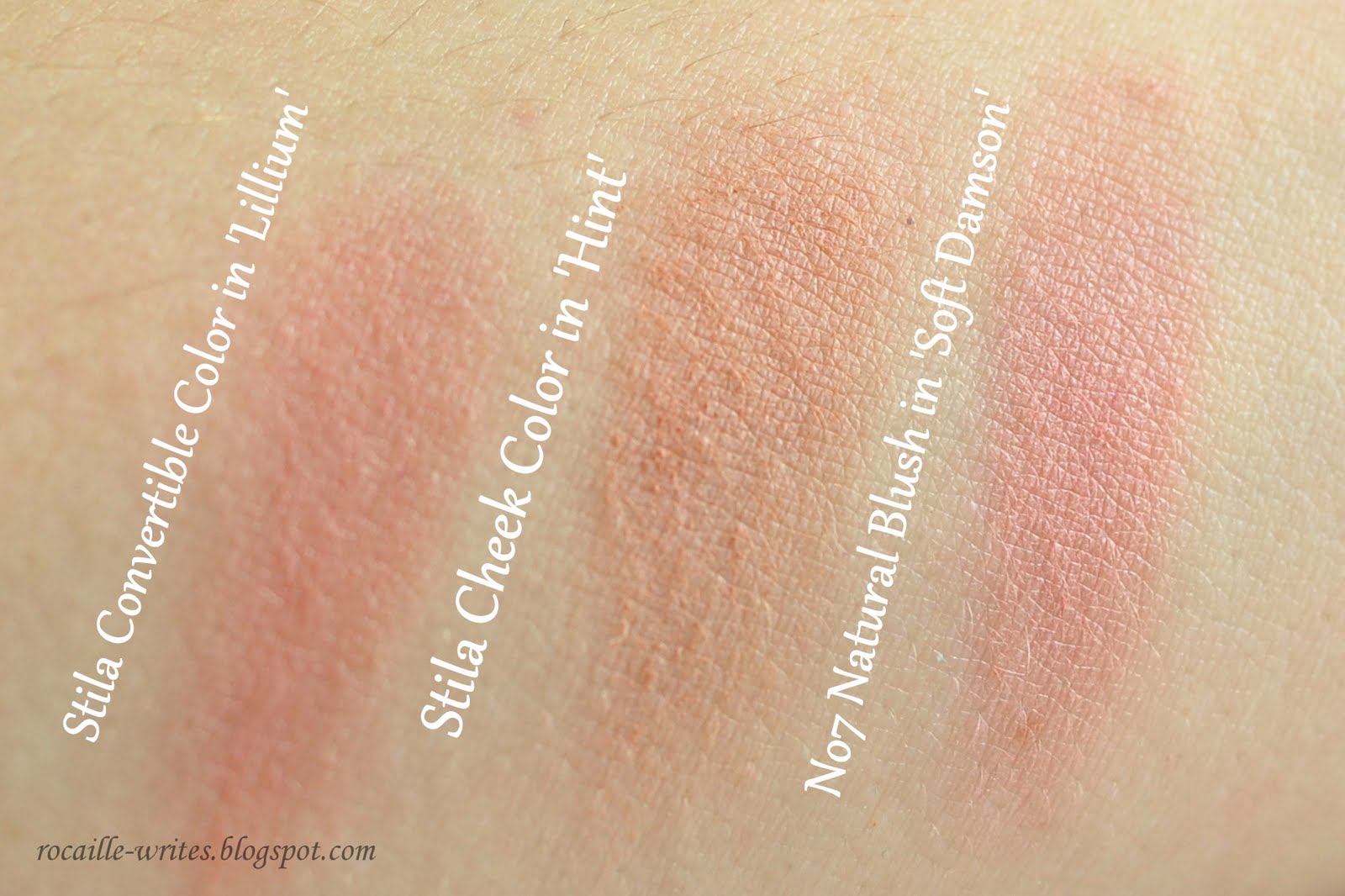 Rocaille Writes 3 Neutral Blushes for Pale Skins