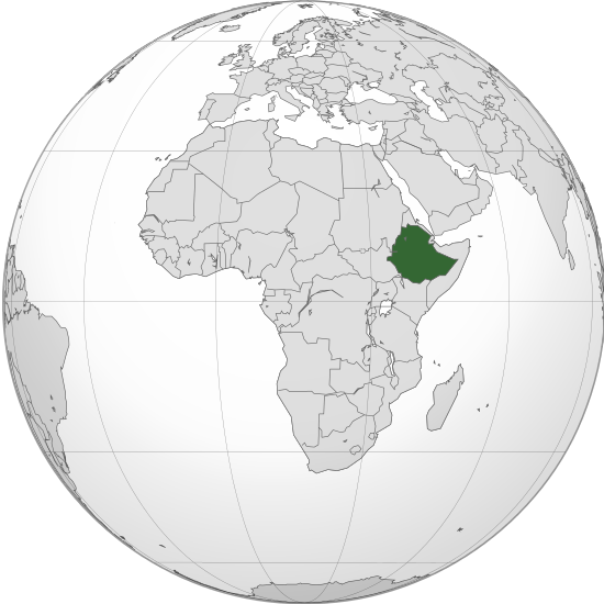 Letak negara Ethiopia