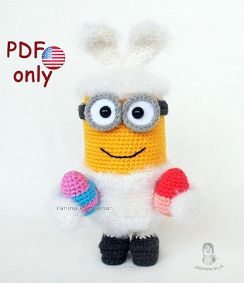 amigurumi crochet Easter Bunny minion