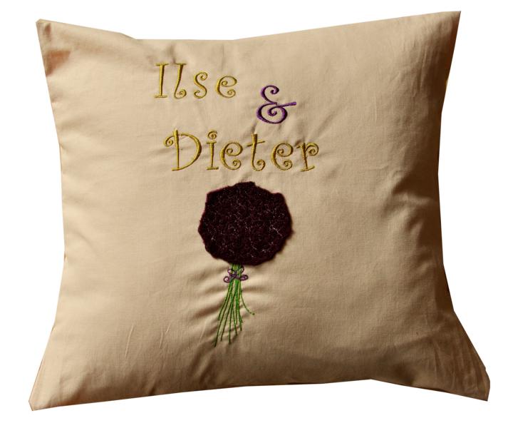 Metallische Goldene Hochzeit Stammbaum Kissen