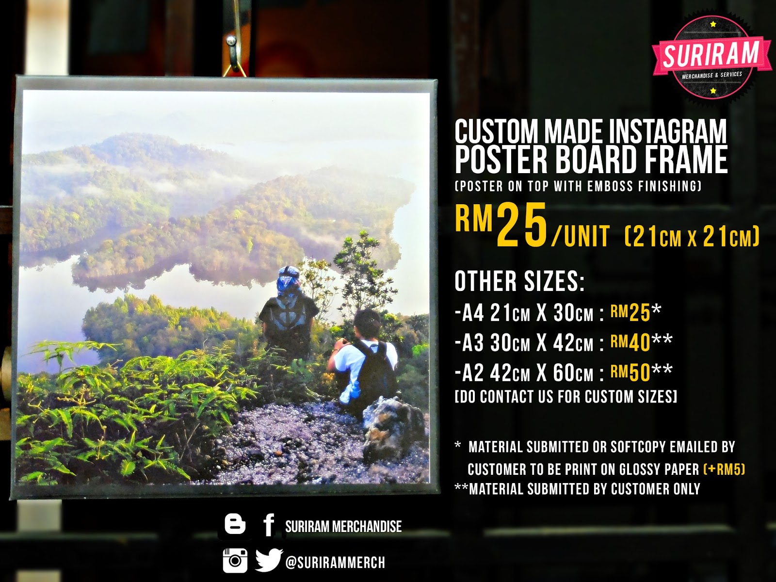 Suriram NEW Ready Made & Custom Made Poster Board Frame