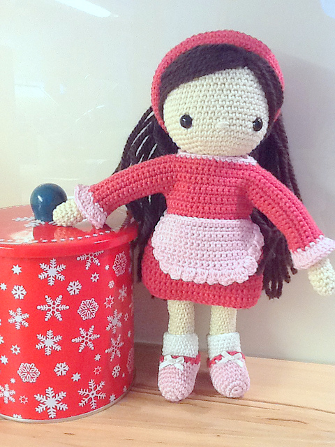 Crochet pattern amigurumi doll girl