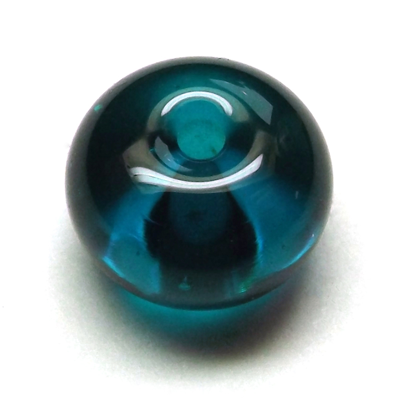 Lampwork glass bead made with CiM 'Marine'