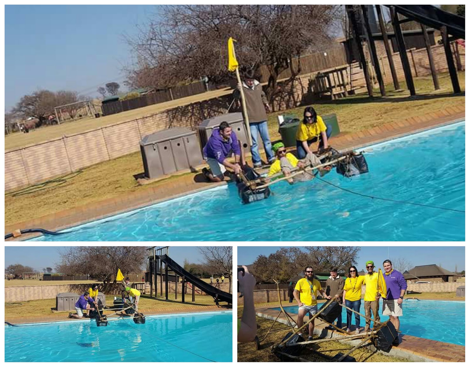 Ropes and Poles Cardboard box rafts Akela 2016