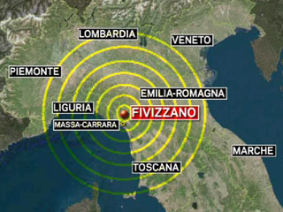 Scossa di terremoto magnitudo 5.2 nel Nord Italia con epicentro in Lunigiana