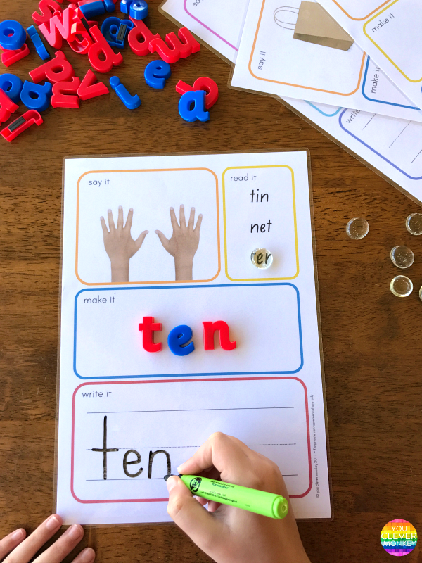 Say It, Make It, Write It Mats How to Use Them Six Different Ways