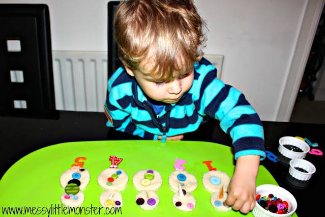 snowman counting activity for toddlers
