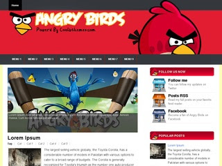Angry Birds Blogger Templates