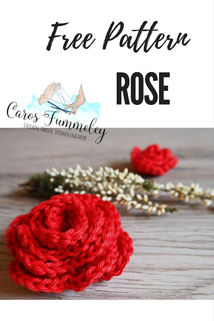 Free crochet pattern rose - summer diy