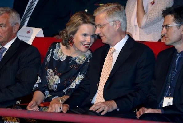 Queen Mathilde of Belgium and King Philippe of Belgium attends the 'Best of Belgium' concert to celebrate the 35th anniversary of concert hall Ancienne Belgique