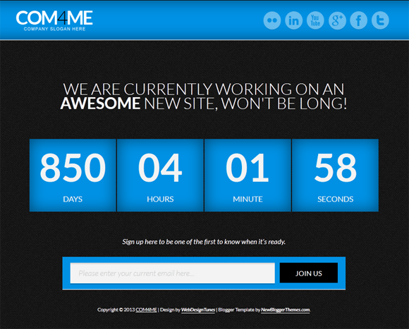 COM4ME Under Construction Blogger Template