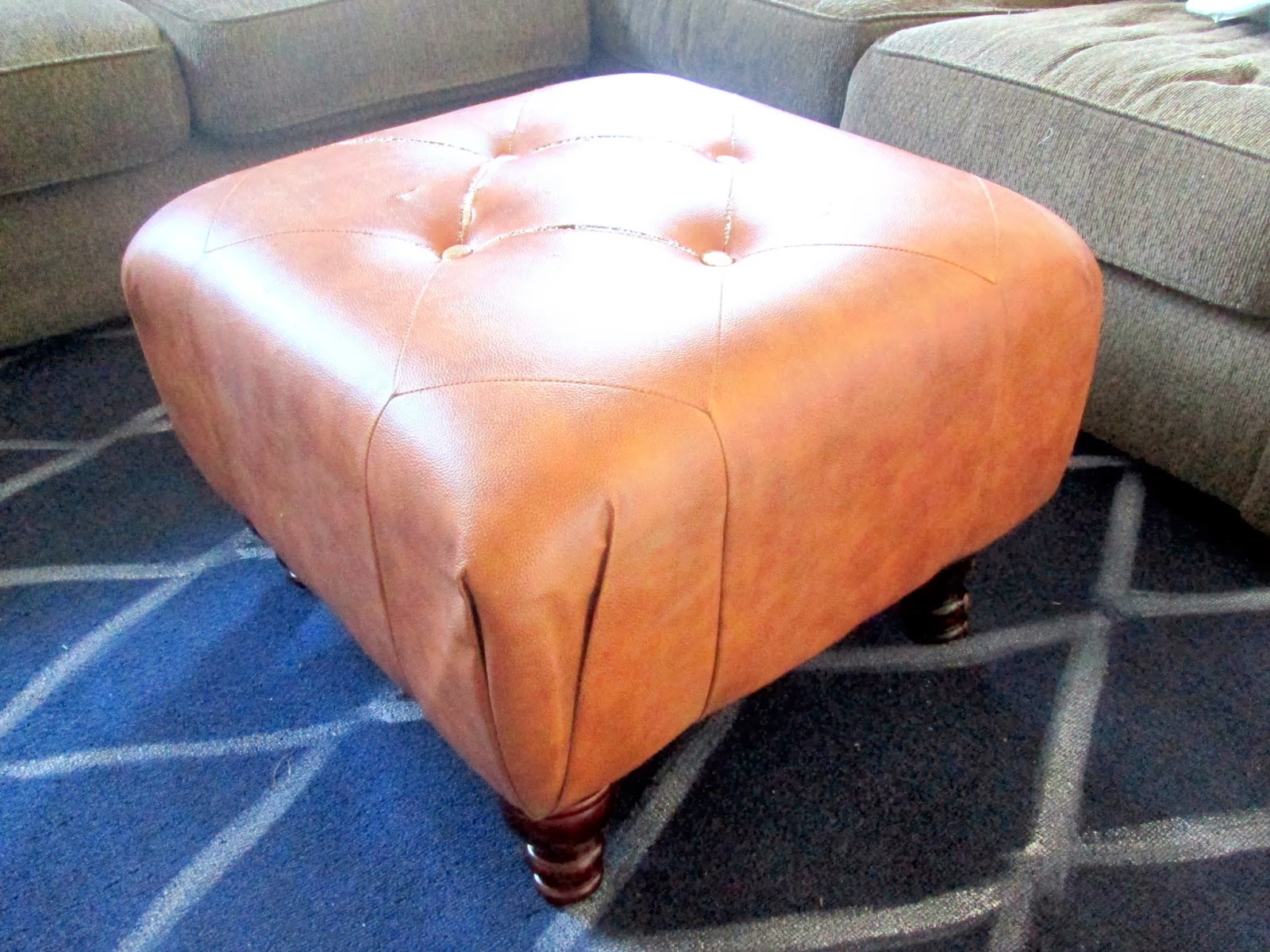 Chelsea's Garage Make your own pattern + recover an ottoman!