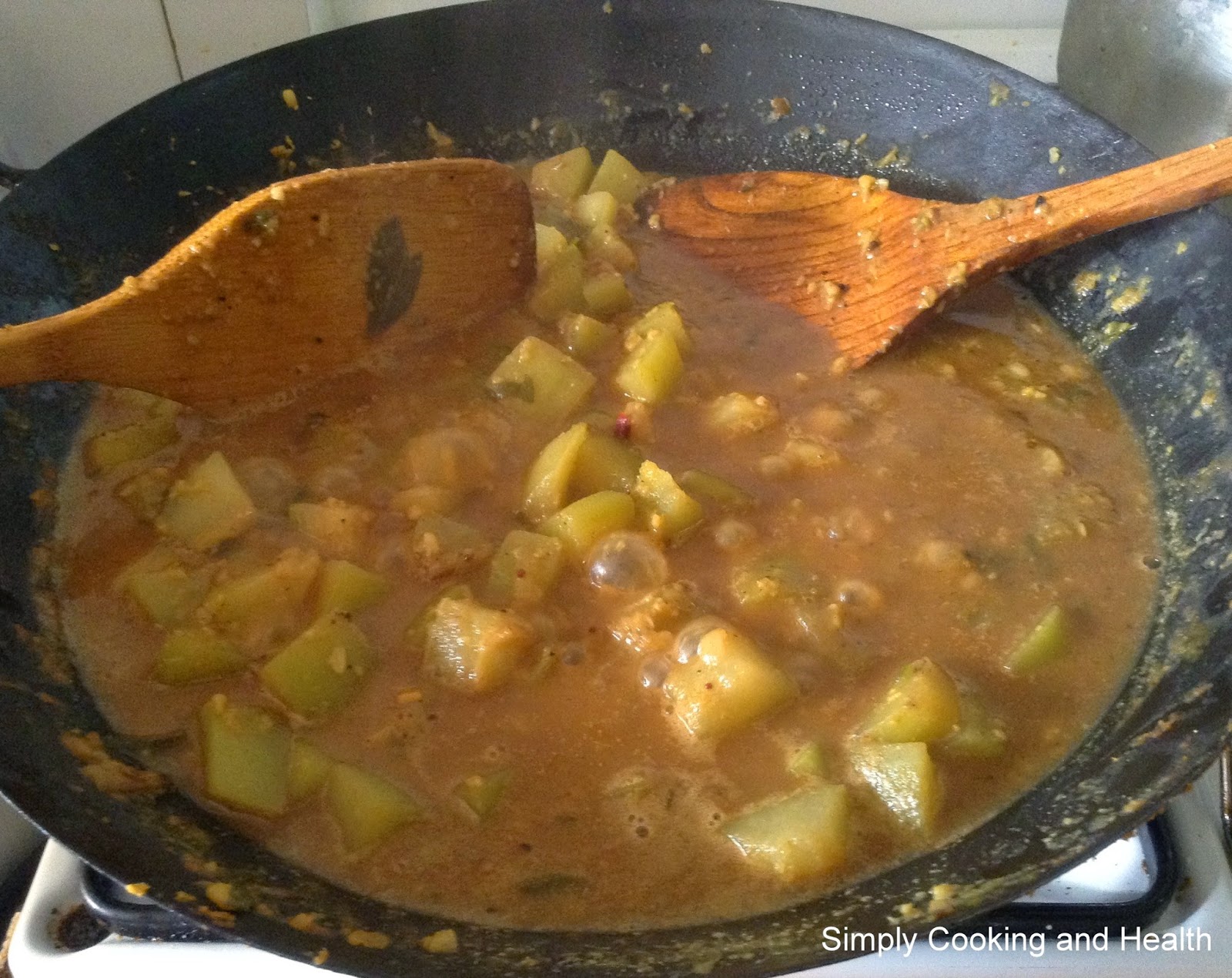 Simply Cooking and Health: Calabash mild curry with mung beans
