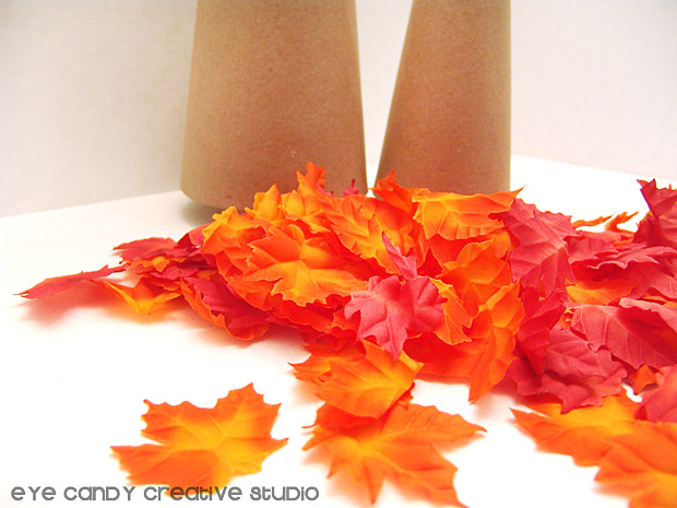 leaves for fall leaf tree, fall home decor, decorating for fall, gluing leaves