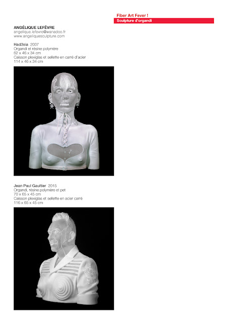 Angélique Lefèvre sculpture d'organdi, sculptures textiles, art textile contemporain