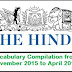 The Hindu Vocabulary Compilation from November 2015 to April 2017 in PDF