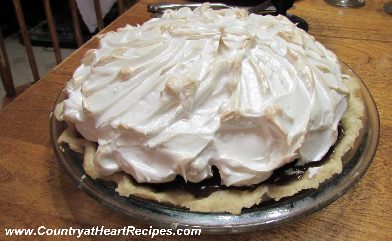 Country at Heart Recipes Chocolate Peanut Butter Meringue Pie