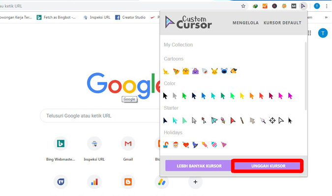 Ubah Kursor Mouse di Google Chrome dengan Custom Cursor for Chrome Ubah Kursor Mouse di Google Chrome dengan Custom Cursor for Chrome