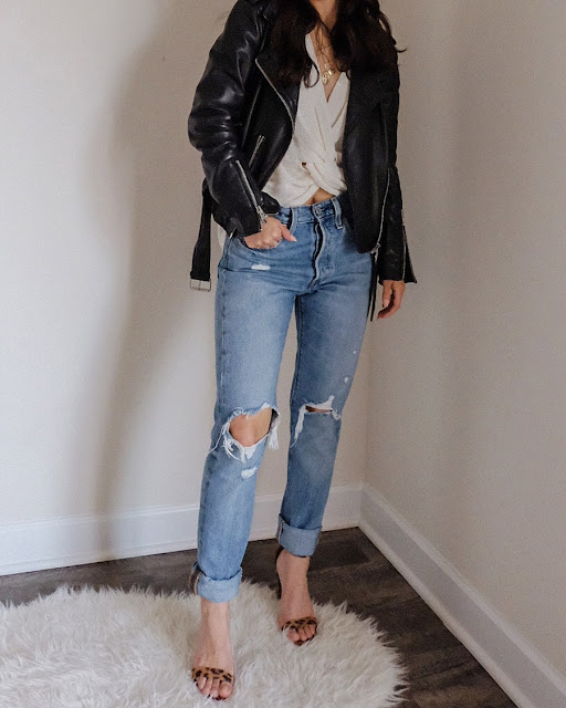 allsaints leather jacket outfit 