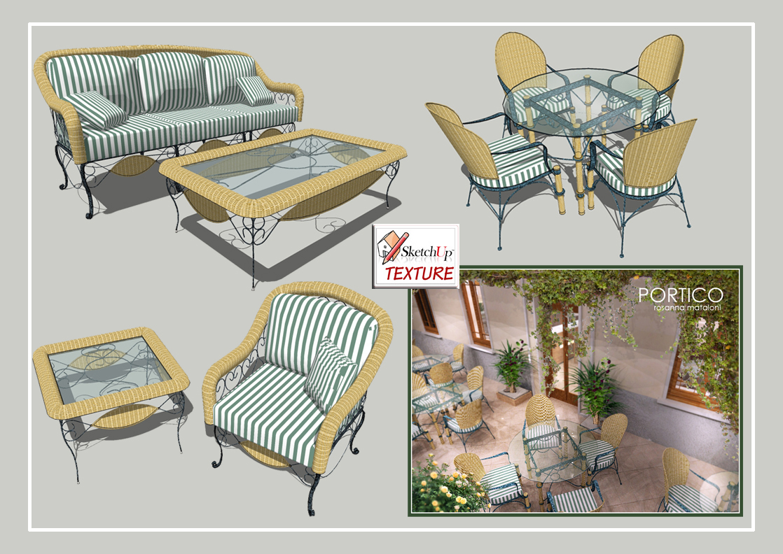 SKETCHUP TEXTURE SKETCHUP MODEL OUTDOOR FURNITURE