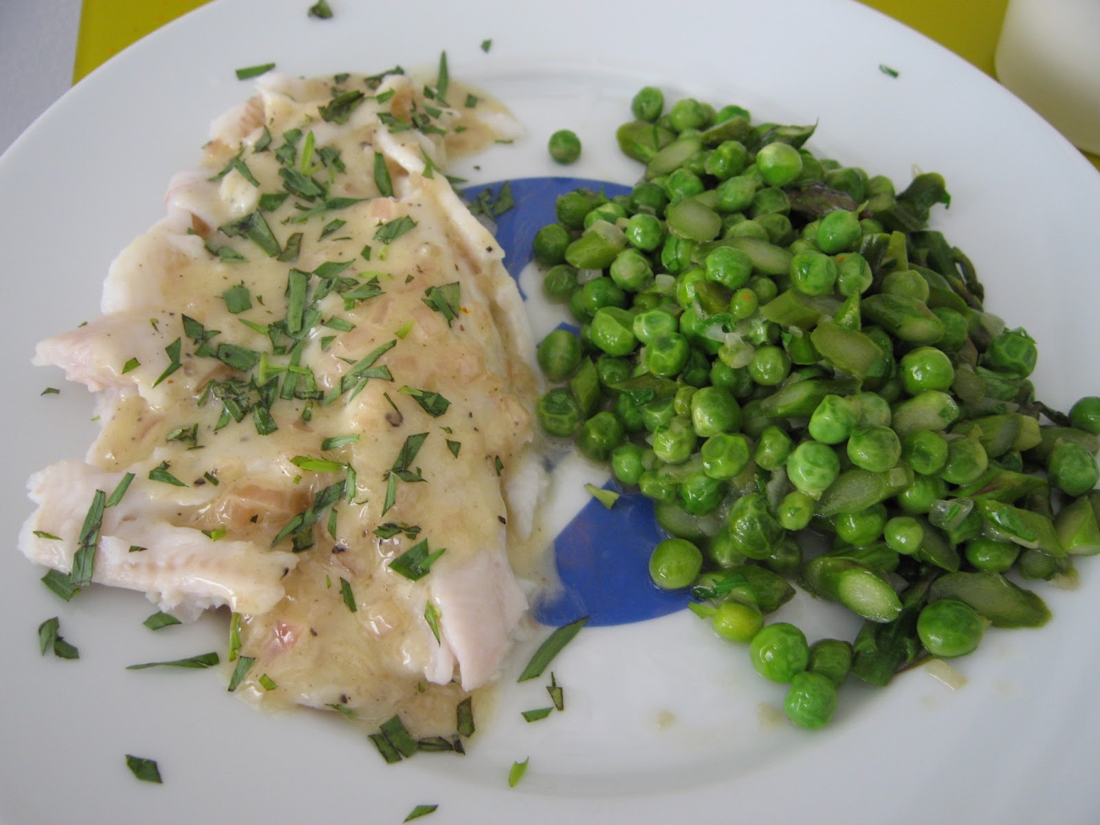 The Recipe Book Project Steamed Sole with Beurre Blanc + Green Pea and