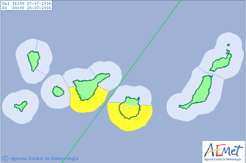 Aviso amarillo por oleaje en Gran Canaria y Tenerife, 27 y 28 de julio Aviso amarillo por oleaje en Gran Canaria y Tenerife, 27 y 28 de julio