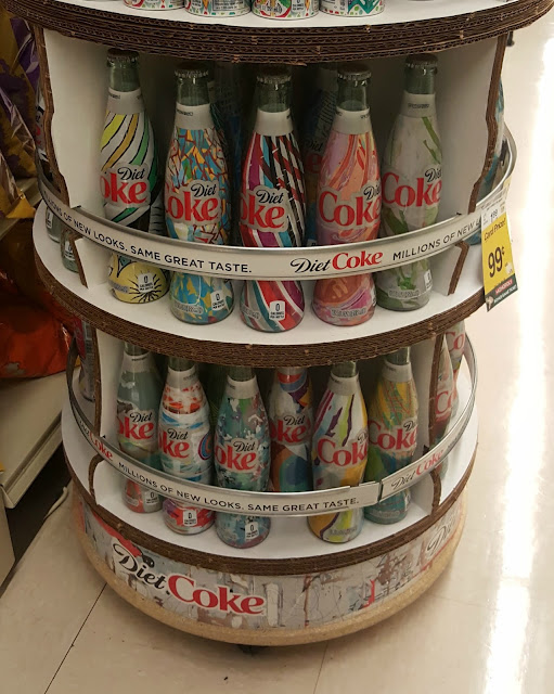 It's Mine Diet Coke bottles at Randall's It's Mine Diet Coke bottles at Randall's used for Easy DIY Bird Feeder